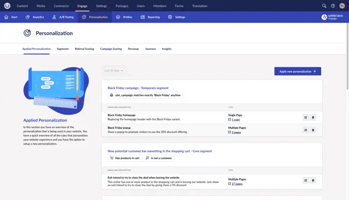Engage Personalization Segments Backoffice Thebeanery